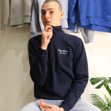 Load image into Gallery viewer, Trendy Manifest navy 1/4 zip jumper