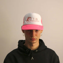 Load image into Gallery viewer, Pink Manifest trucker cap featuring Betty Boop embroidery, adding a playful and retro touch to your look.