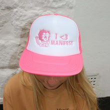 Load image into Gallery viewer, Fun and fashionable pink Betty Boop trucker cap by Manifest, offering a unique blend of pop culture and street style.