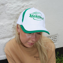 Load image into Gallery viewer, Manifest White and Green Sports Cap