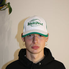 Load image into Gallery viewer, Manifest White and Green Sports Cap