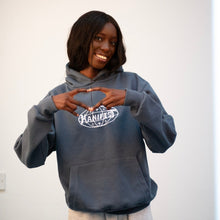 Load image into Gallery viewer, Manifest Globe Hoodie Dusty Blue