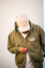 Load image into Gallery viewer, Manifest Full Zip Up Globe Hoodie Forest Green