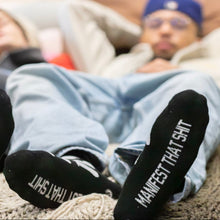 Load image into Gallery viewer, Manifest Love Heart Black Socks