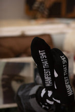Load image into Gallery viewer, Manifest Love Heart Black Socks