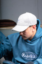 Load image into Gallery viewer, Manifest Globe Hoodie Dusty Blue