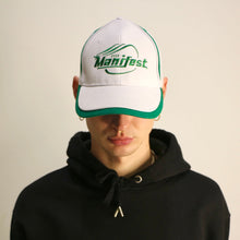 Load image into Gallery viewer, Manifest White and Green Sports Cap