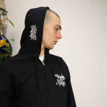 Load image into Gallery viewer, Friends of Montpellier Black full zip Hoodie Jumper