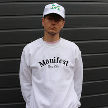 Load image into Gallery viewer, Manifest White Embroidered Sweatshirt