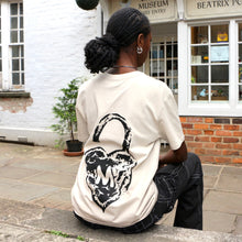 Load image into Gallery viewer, Manifest Clothing Beige Heart on lock t shirt