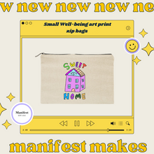 Load image into Gallery viewer, Small Well-being art print zip bags