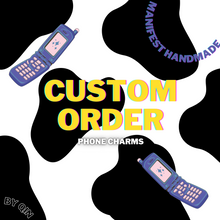 Load image into Gallery viewer, Custom Beaded Phone Charms