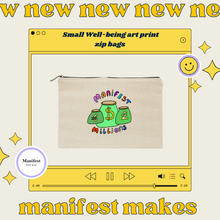 Load image into Gallery viewer, Small Well-being art print zip bags