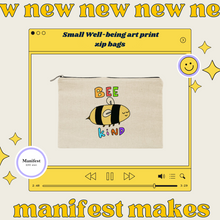 Load image into Gallery viewer, Small Well-being art print zip bags
