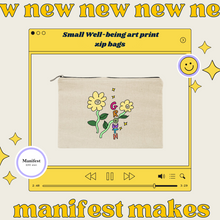 Load image into Gallery viewer, Small Well-being art print zip bags