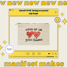 Load image into Gallery viewer, Small Well-being art print zip bags