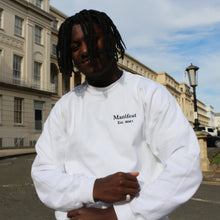 Load image into Gallery viewer, Manifest White Crewneck Sweatshirt