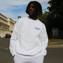 Load image into Gallery viewer, White Manifest Sweatshirt Mens