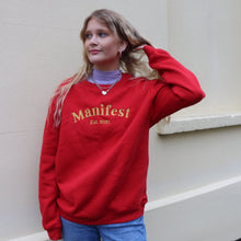 Load image into Gallery viewer, Red and Gold Jumper Womens