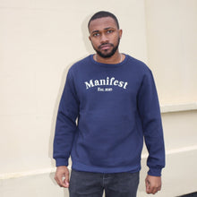 Load image into Gallery viewer, Manifest Navy Embroidered Jumper