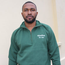 Load image into Gallery viewer, 1/4 Zip Sweatshirt Forest Green