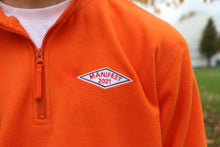 Load image into Gallery viewer, Orange Quarter-Zip Fleece
