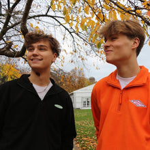 Load image into Gallery viewer, Orange Quarter-Zip Fleece