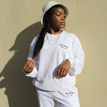 Load image into Gallery viewer, White Designer Sweatshirt Manifest