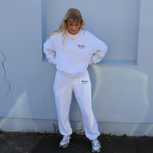 Load image into Gallery viewer, White cotton joggers from Manifest, designed for comfort and effortless style with a relaxed fit.
