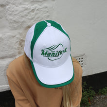 Load image into Gallery viewer, Manifest White and Green Sports Cap
