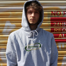 Load image into Gallery viewer, Manifest Mens Grey Embroidered Hoodie
