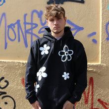 Load image into Gallery viewer, Black Flower Hoodie Manifest
