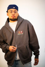 Load image into Gallery viewer, Manifest Full Zip Up Boxing Bear Hoodie Charcoal Black Ash
