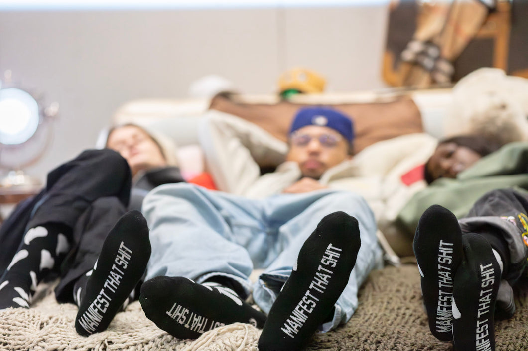 Manifest Love Heart Black Socks