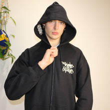 Load image into Gallery viewer, Friends of Montpellier Black full zip Hoodie Jumper cool
