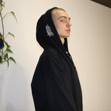 Load image into Gallery viewer, Friends of Montpellier skatepark Stylish Black full zip Hoodie
