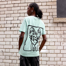 Load image into Gallery viewer, Green Manifest Clothing Screen Printed Surfer Style T Shirt
