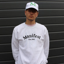 Load image into Gallery viewer, Manifest White Embroidered Sweatshirt
