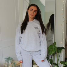 Load image into Gallery viewer, Grey Embroidered Manifest Sweatshirt
