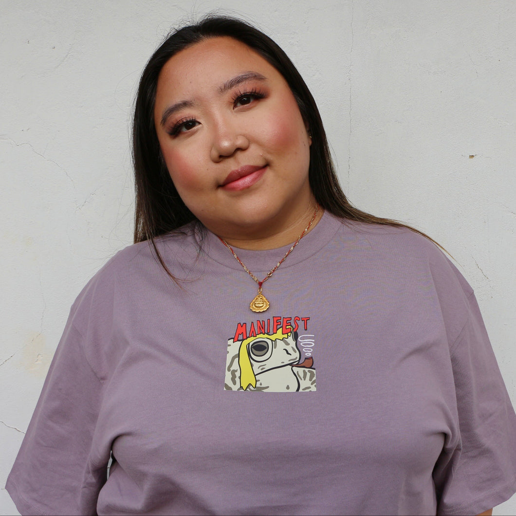 Manifest Smoking Toad Print T-Shirt
