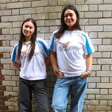 Load image into Gallery viewer, Manifest Sporty Eagle T Shirt White and Blue
