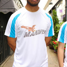Load image into Gallery viewer, Manifest Sporty Eagle T Shirt White and Blue
