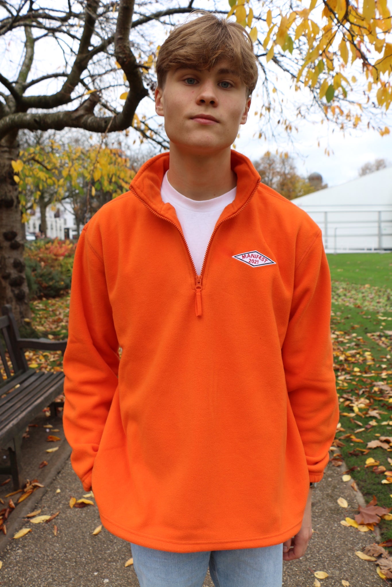 Orange on sale quarter zip