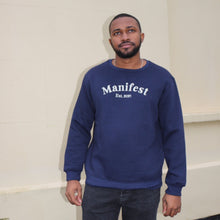 Load image into Gallery viewer, Manifest Navy Sweatshirt Mens
