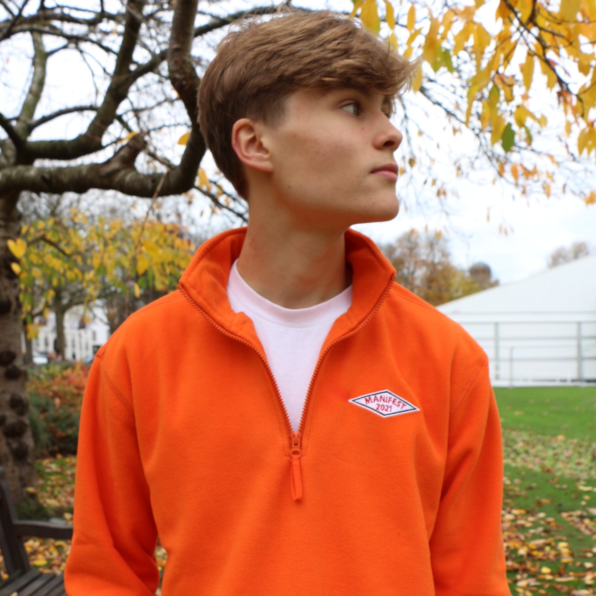 Orange discount quarter zip