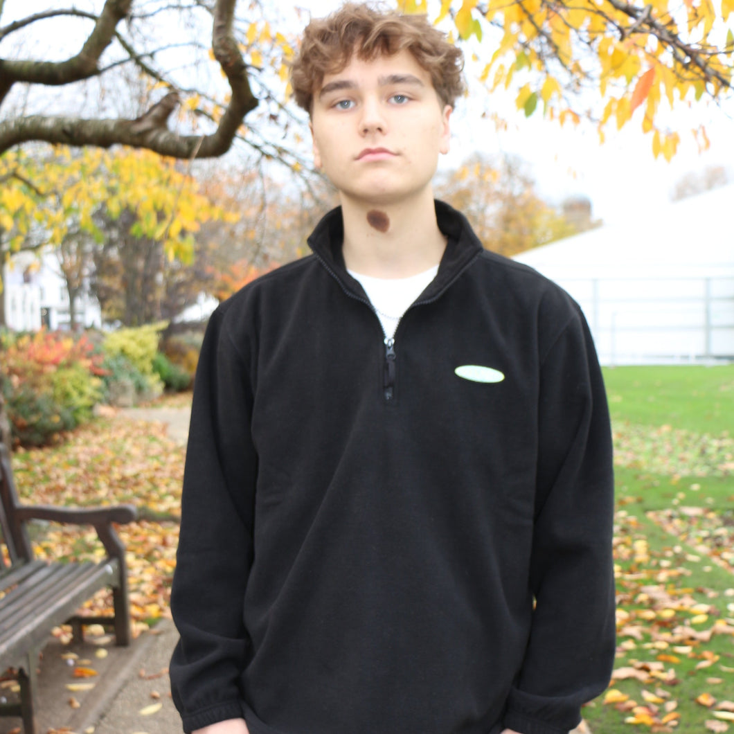 Black Quarter-Zip Fleece