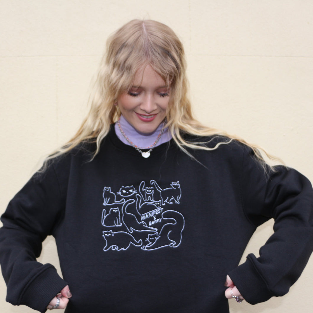 Benny X Manifest Collaboration Sweatshirt in Black