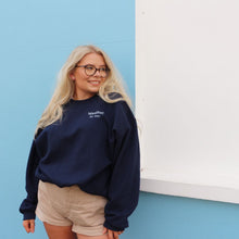 Load image into Gallery viewer, Navy Manifest Sweatshirt
