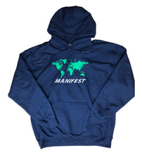 Load image into Gallery viewer, World Hoodie in Navy- Manifest
