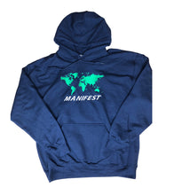 Load image into Gallery viewer, World Hoodie in Navy- Manifest
